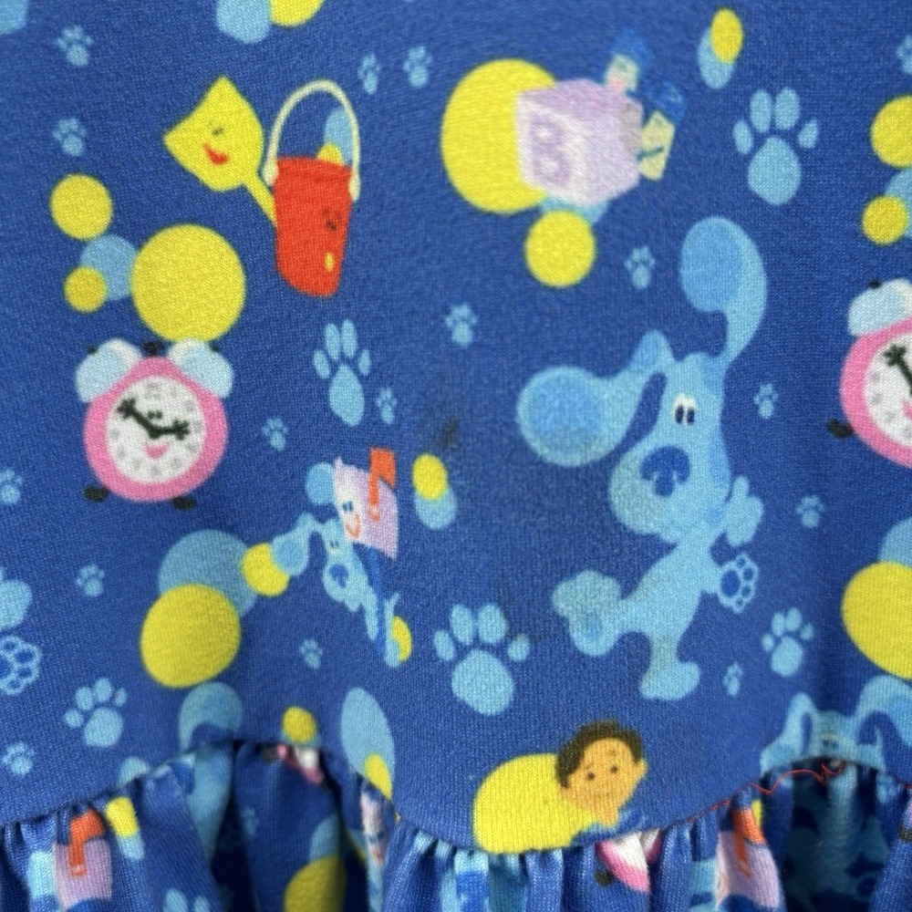 Blues Clues‎ Dress Girls 6 - 7 Blue Short Sleeve Josh All Over Print T Shirt - Picture 10 of 10